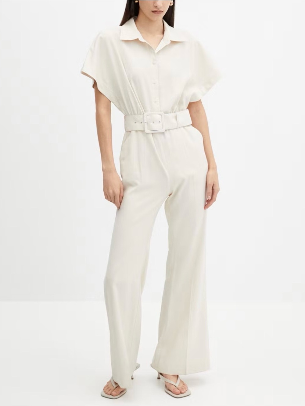 NWT MANGO MNG Belted Jumpsuit
